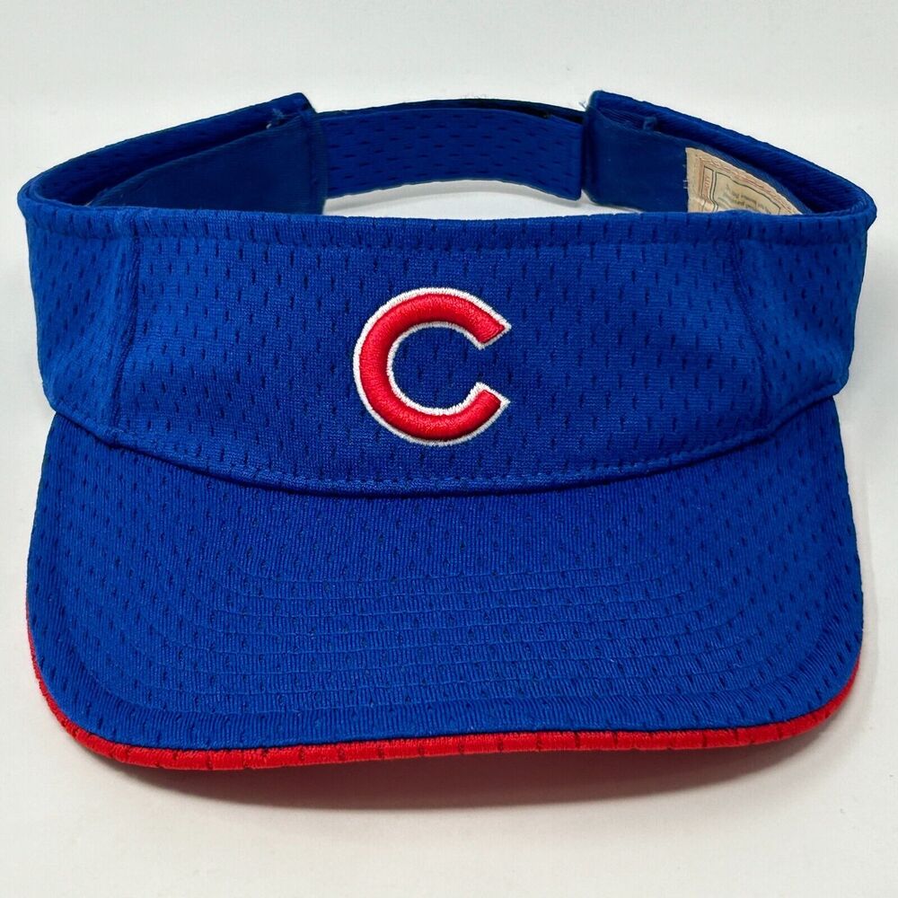 Chicago Cubs Visor Hat Cap Blue Strapback Baseball Jersey Mesh Twins Enterprise